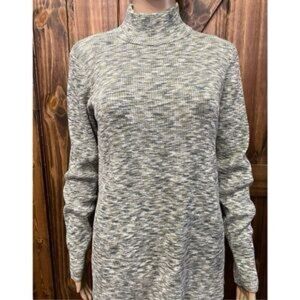 Market & Spruce Women's Cream and Tan Rib Knit Space Dye Sweater Size XXL